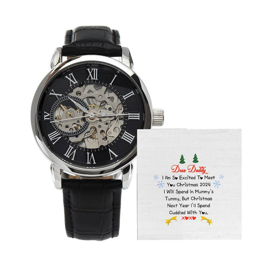 FOR NEW /EXPECTING DAD OPENWORK  WATER RESISTANT WATCH