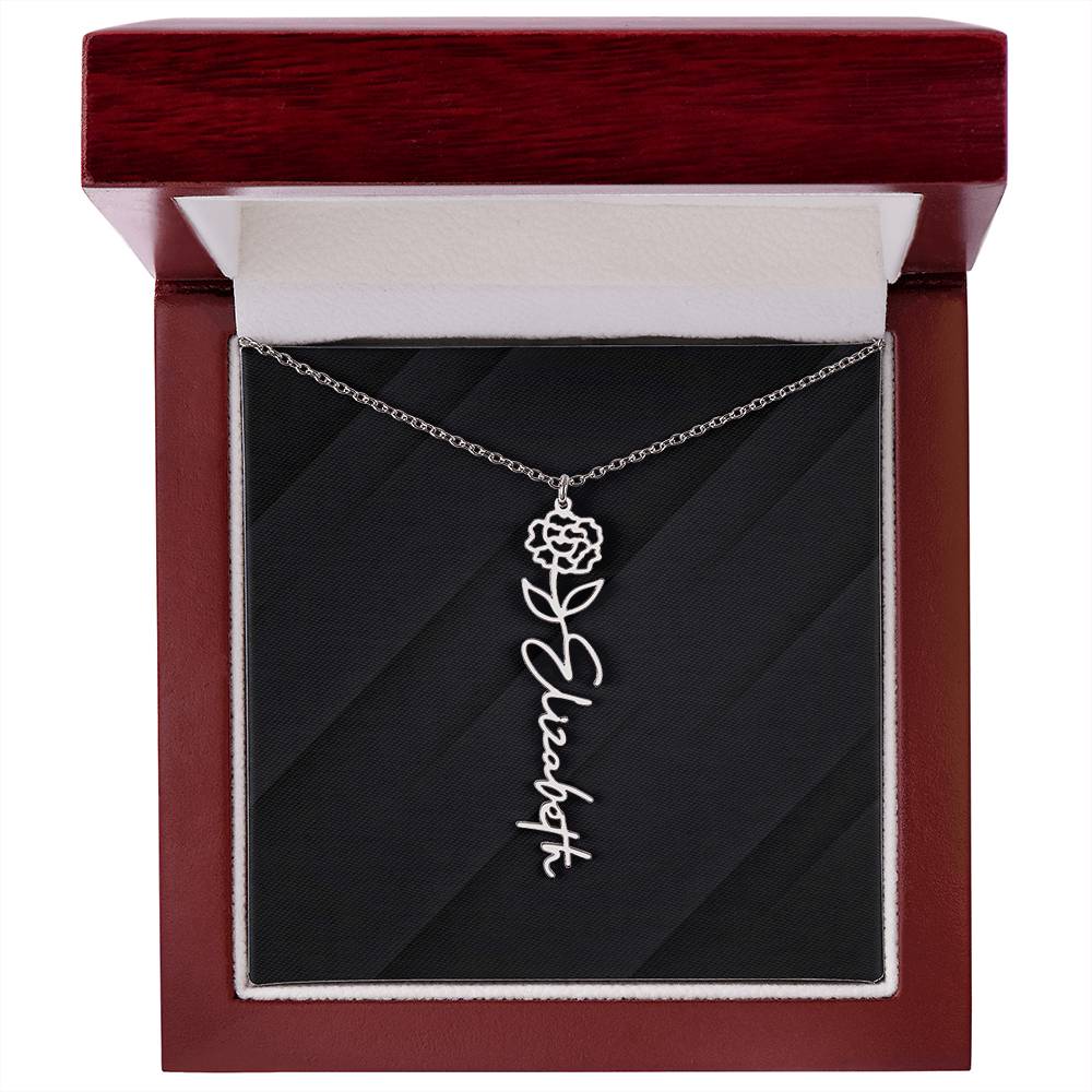 FLOWER NAME NECKLACE