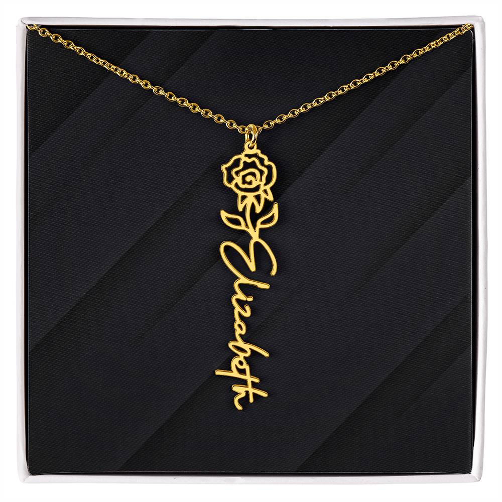 FLOWER NAME NECKLACE