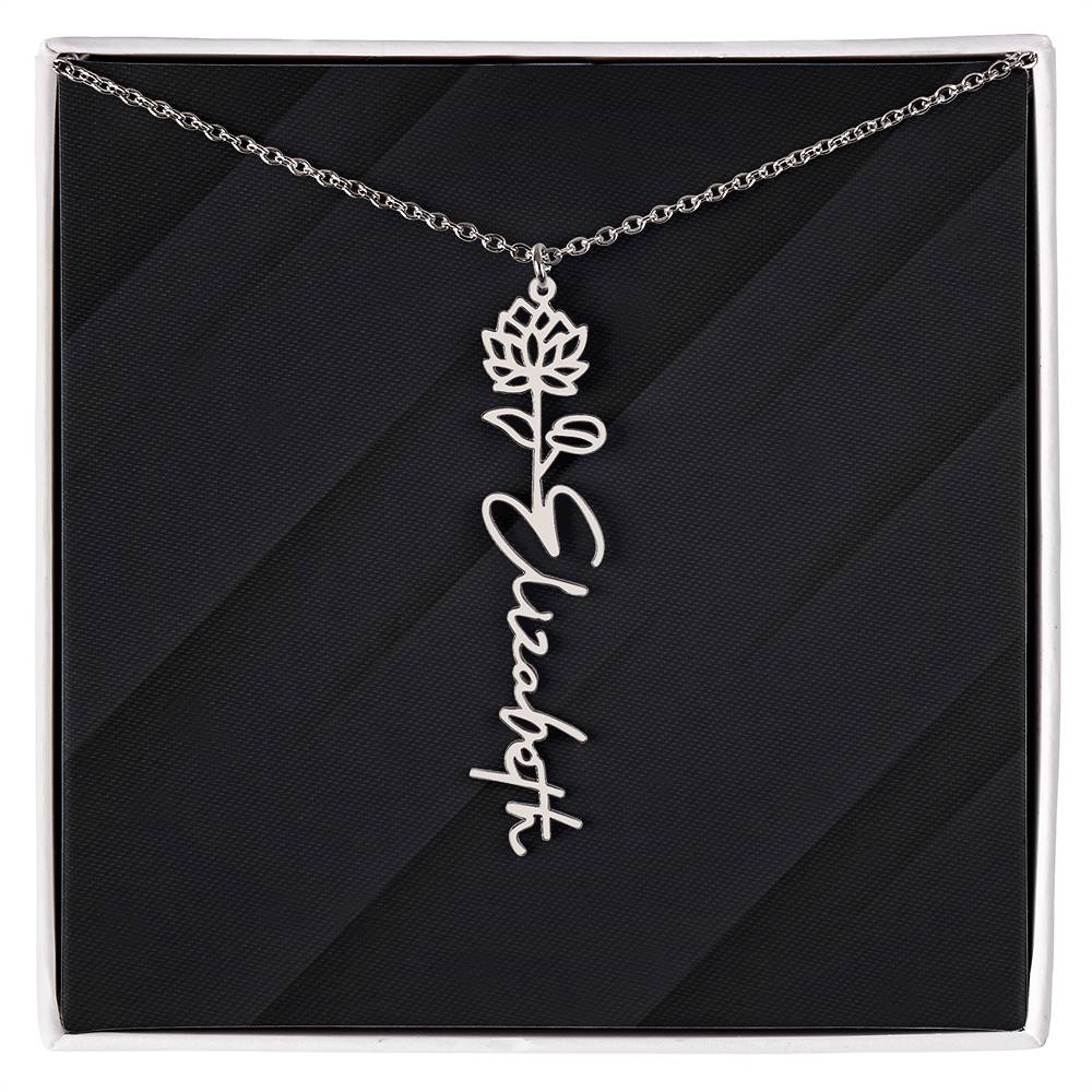 FLOWER NAME NECKLACE