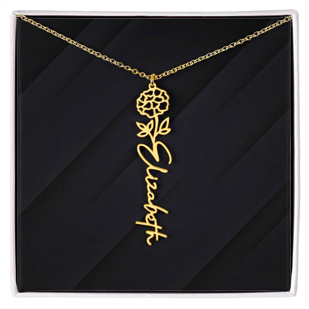 FLOWER NAME NECKLACE