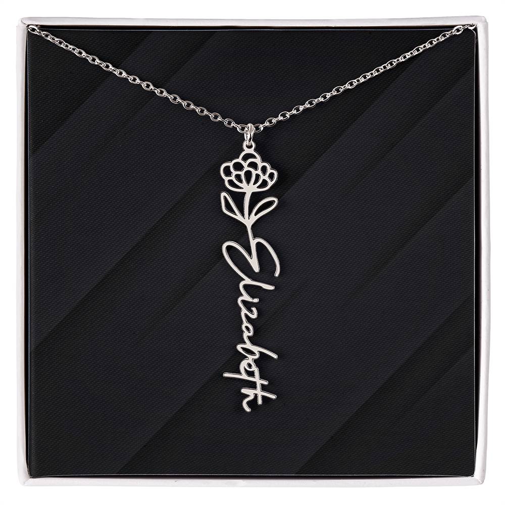 FLOWER NAME NECKLACE