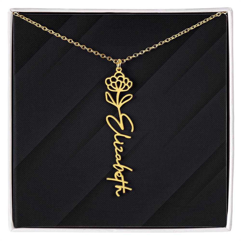 FLOWER NAME NECKLACE