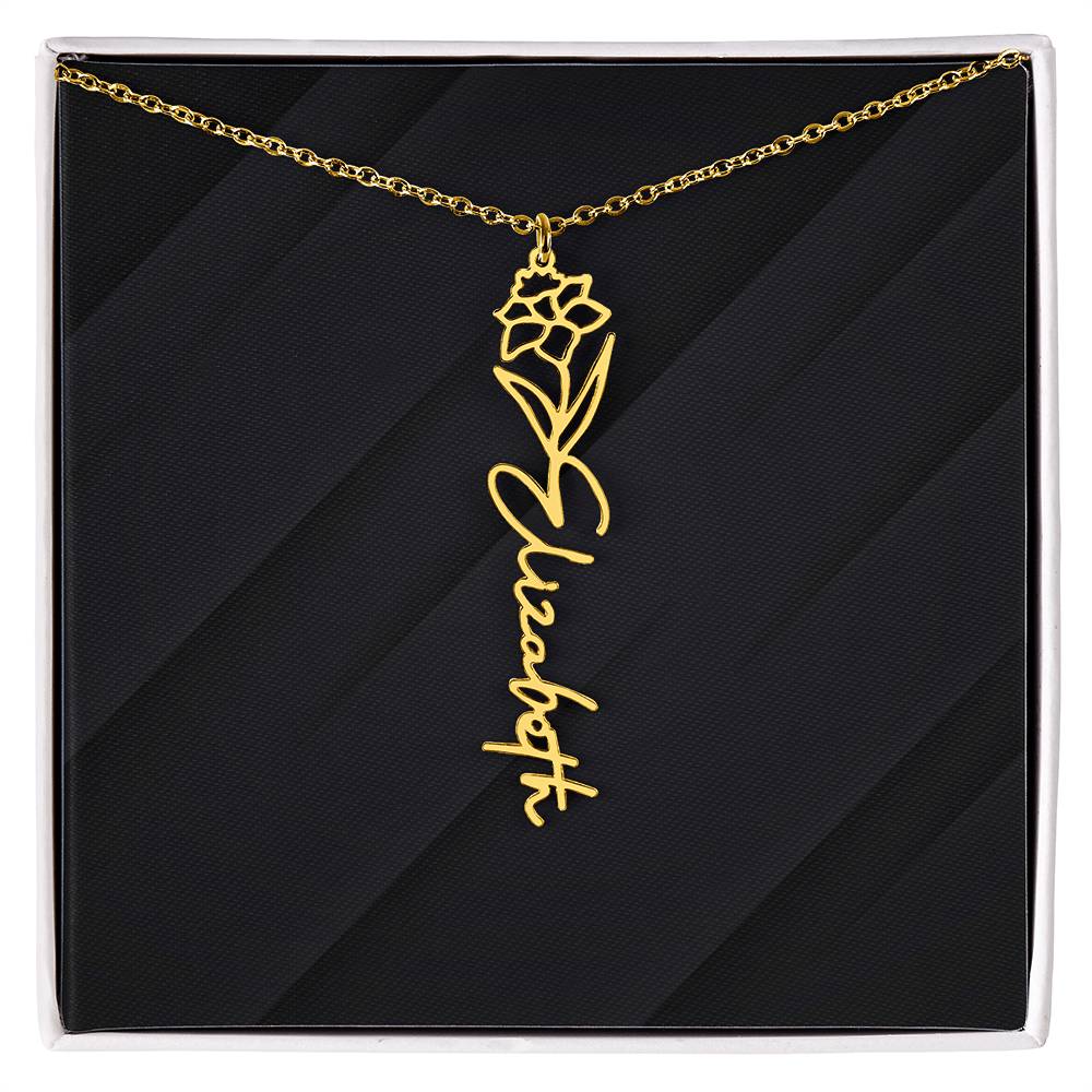 FLOWER NAME NECKLACE