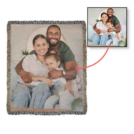 CREATE YOU OWN Heirloom PHOTO WOVEN BLANKET